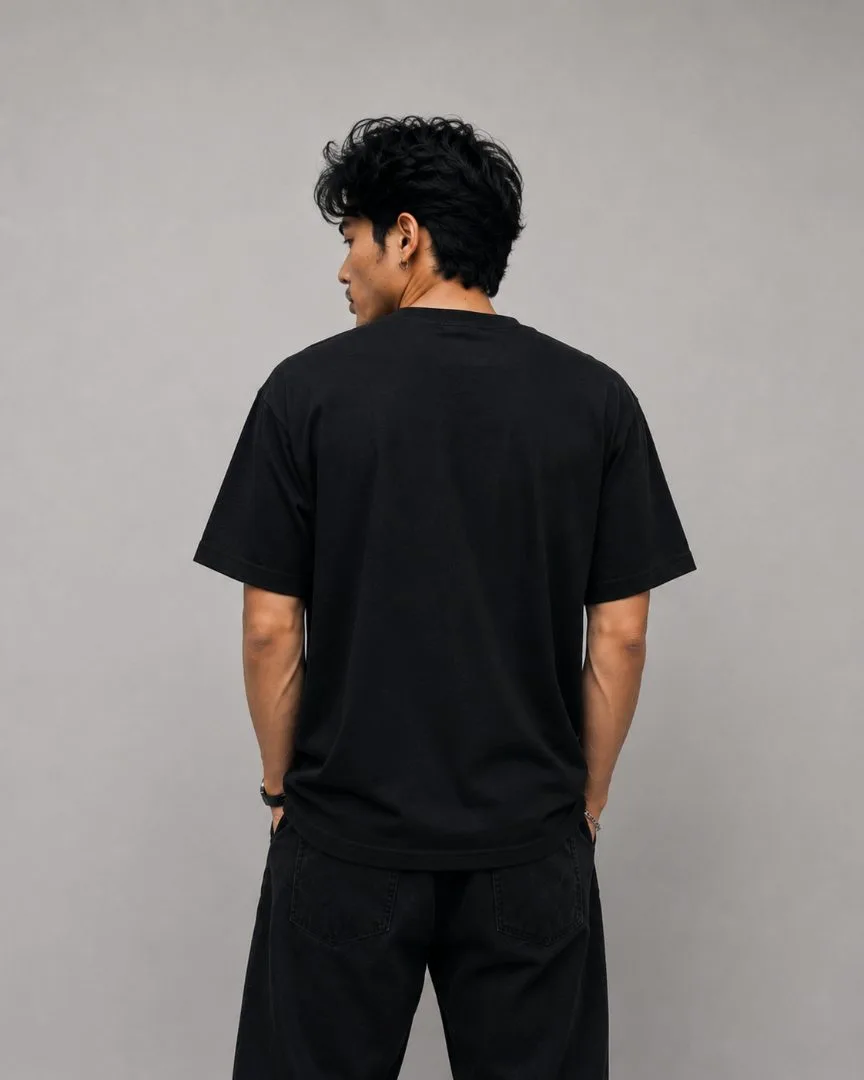 Kaos Distro Himover Font Block Wide Hitam #2