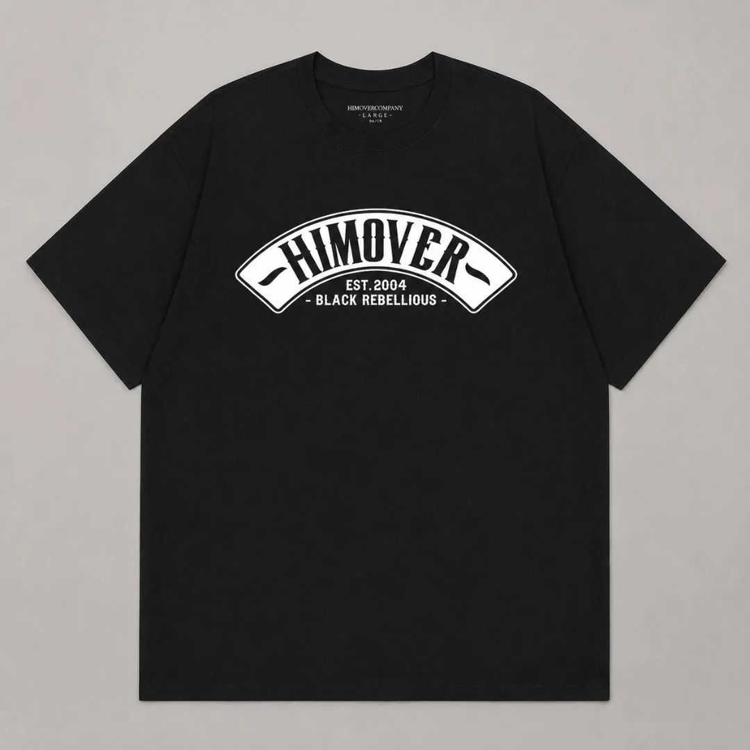 Kaos Distro Himover Logfont Hitam #2