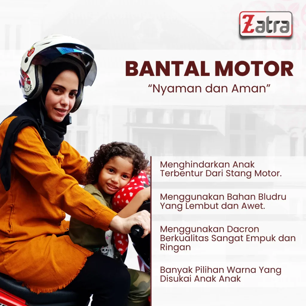 ZATRA Bantal Stang Motor Karakter Awan Lucu #2