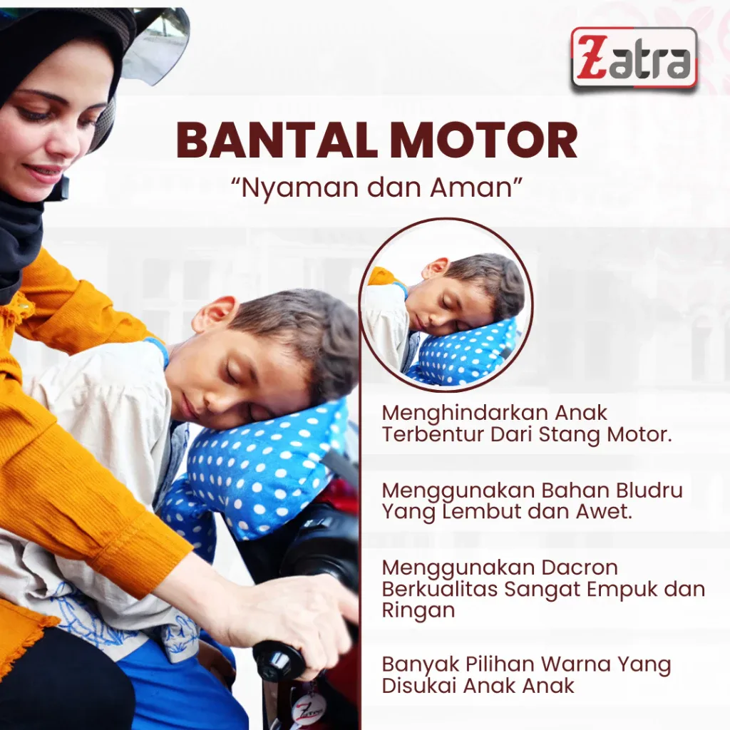 ZATRA Bantal Stang Motor Karakter Printing #2