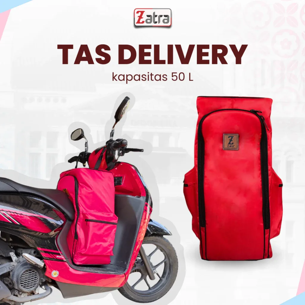 ZATRA Tas Delivery Tas Kurir Ransel Tas Motor Touring Free Raincover #4
